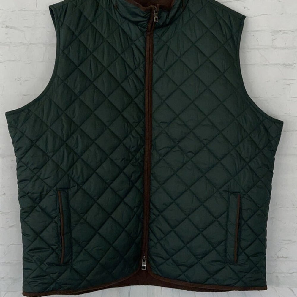 Peter Millar Men's Balsam Green Essex Quilted Travel Vest Size M NWT $228 - Picture 4 of 5